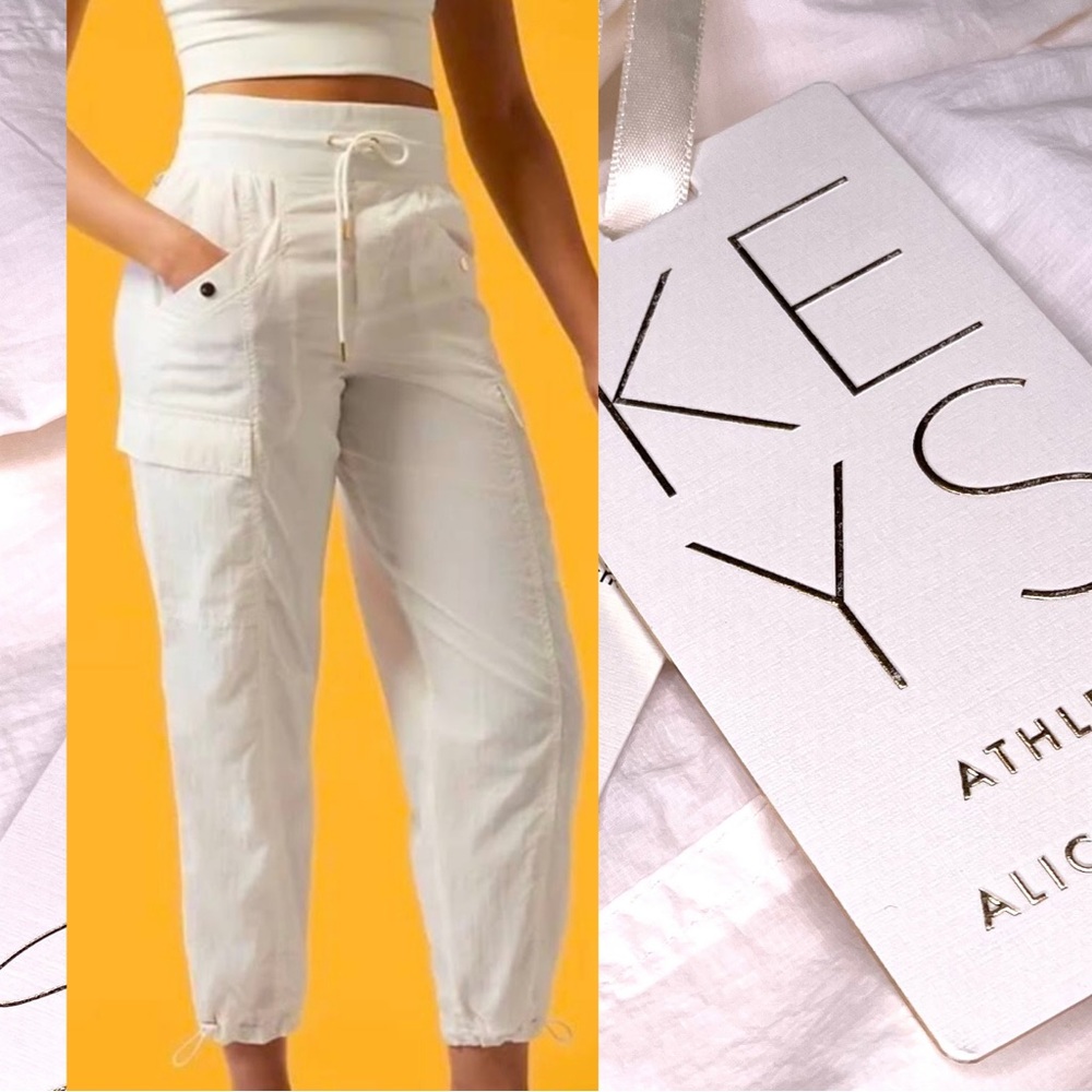NWT Athleta x Alicia Keys Utility Pant  Off White 20
